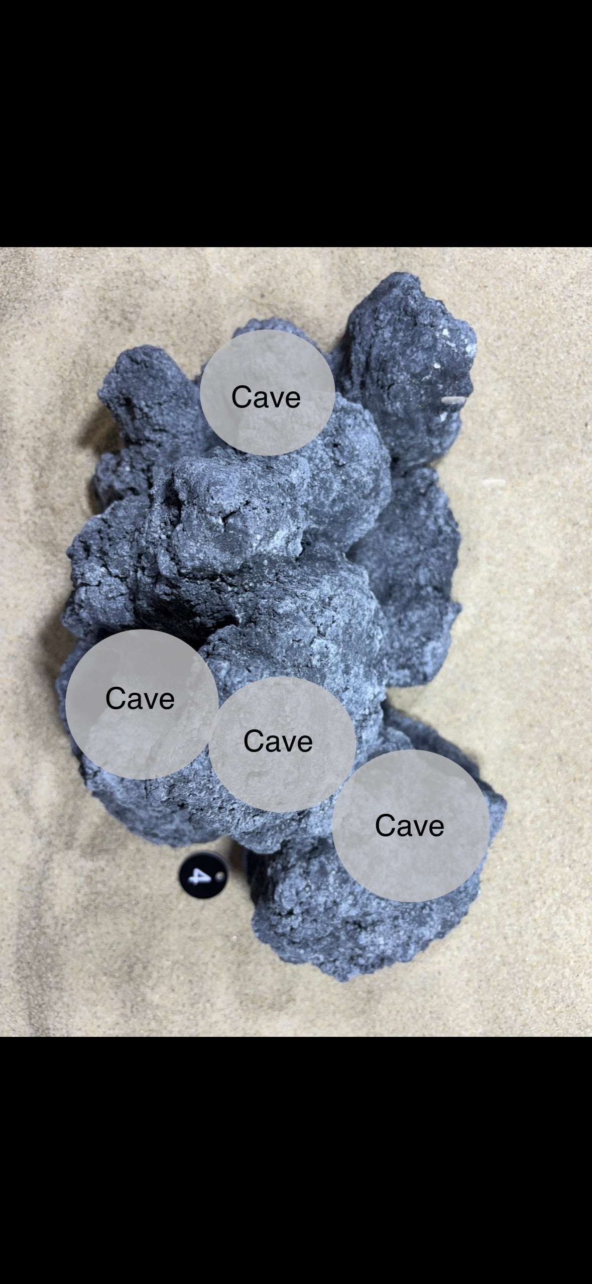 Handgemachte Aquarium-Höhlenfelsen aus aquariensicherem Material, jedes Stück ein Unikat – bietet Verstecke, Laichplätze und natürliche Optik für dein Aquascape