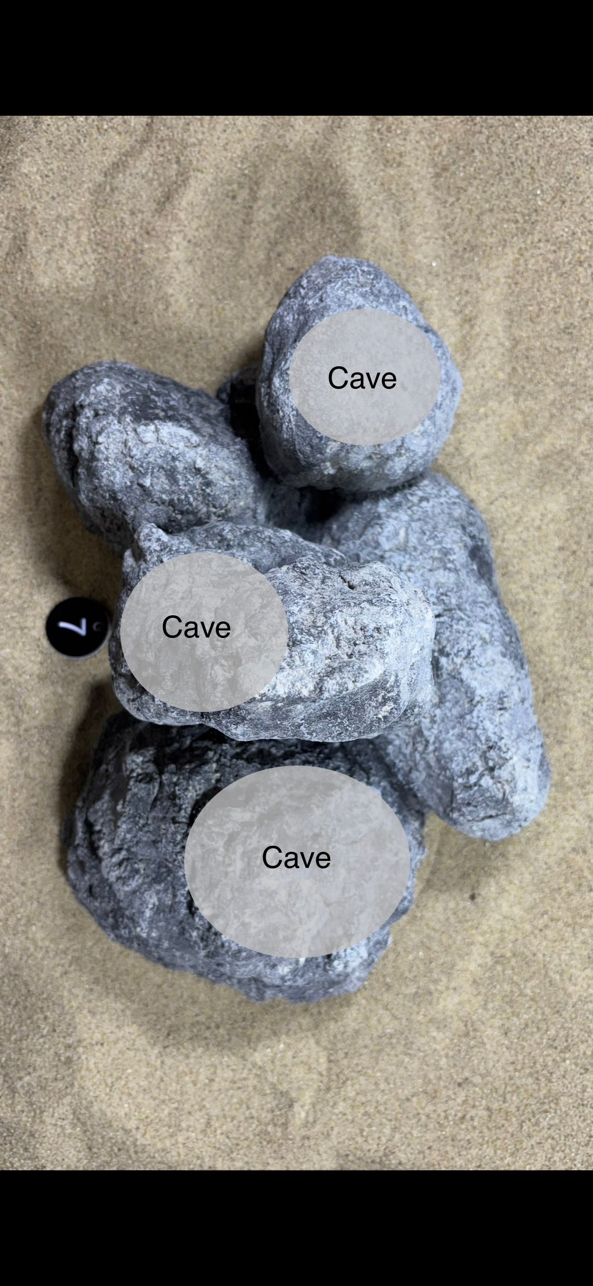 Handgemachte Aquarium-Höhlenfelsen aus aquariensicherem Material, jedes Stück ein Unikat – bietet Verstecke, Laichplätze und natürliche Optik für dein Aquascape